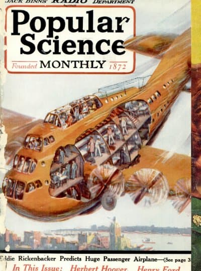 Vintage cover: Popular Science — passenger airplane
