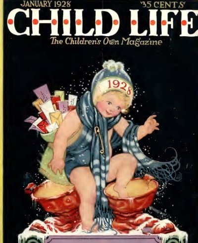 Vintage cover: Child Life, January 1928