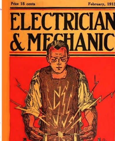 Vintage cover: Electrician & Mechanic, February 1913