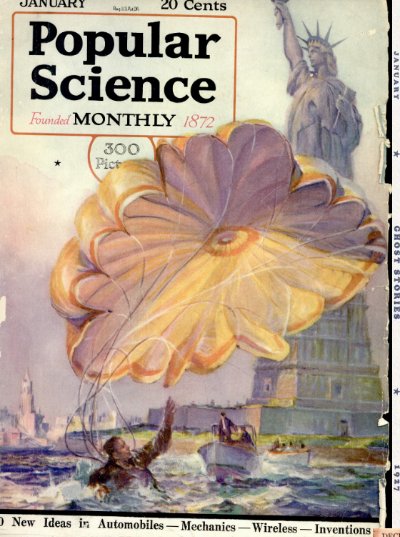 Vintage cover: Popular Science — parachute